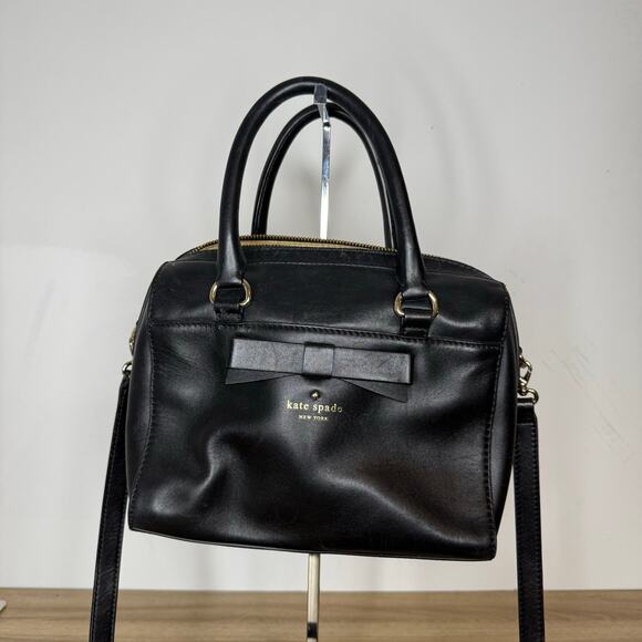 Kate Spade Smooth Leather Black Shoulder Bag Small - Picture 3 of 9